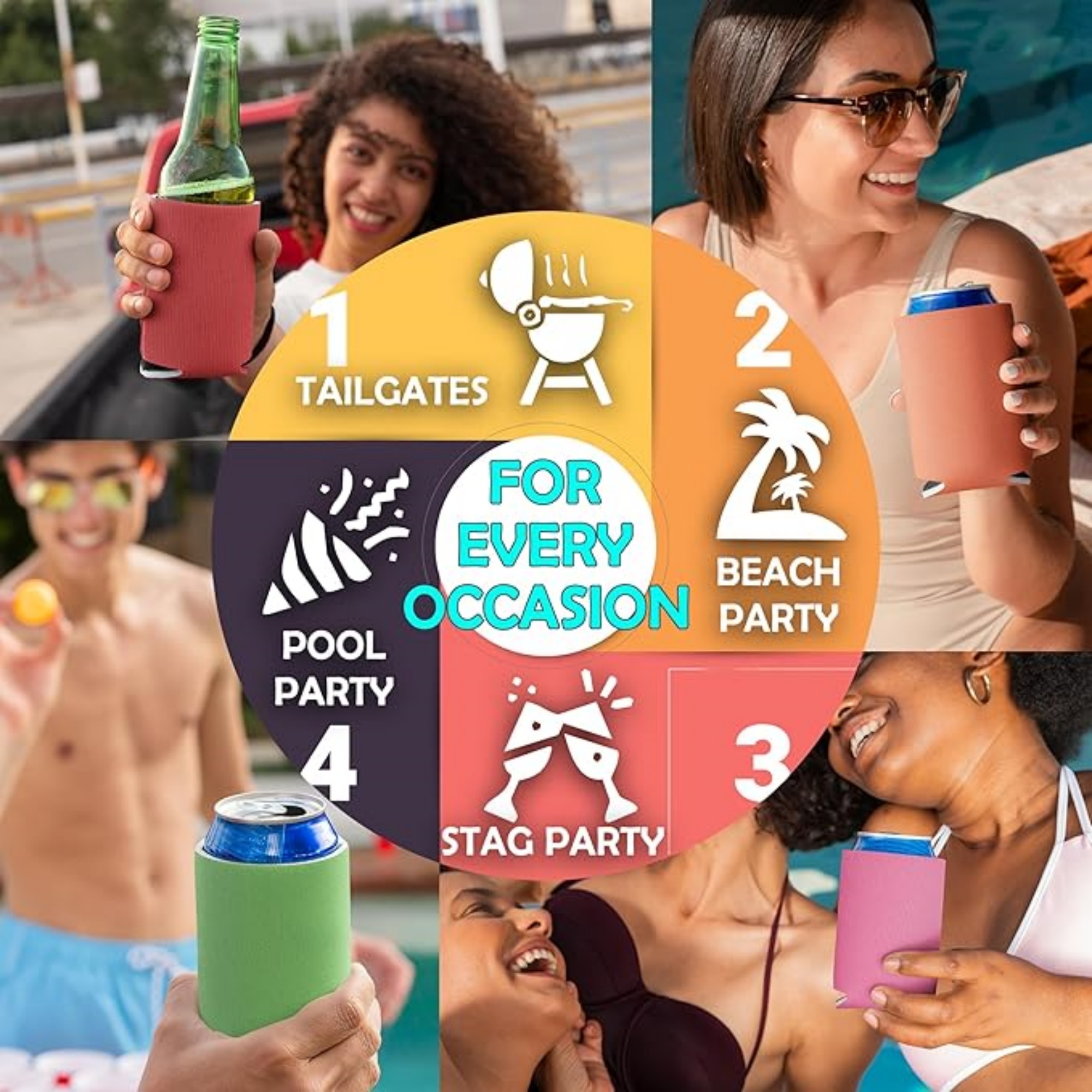 Can Cooler Sleeves, custom koozie with logo imprint 4