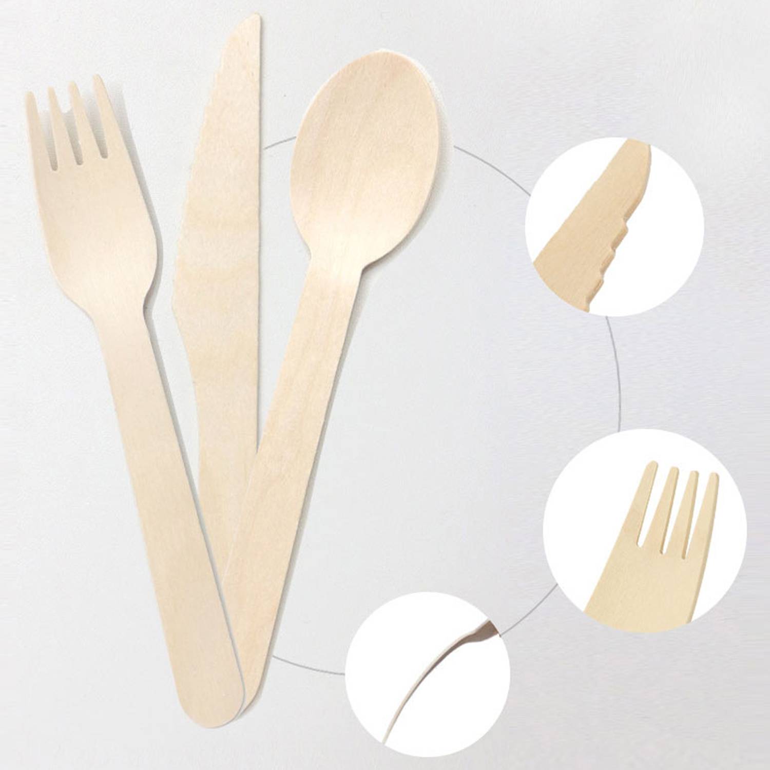 Disposable Wooden Cutlery Set 7
