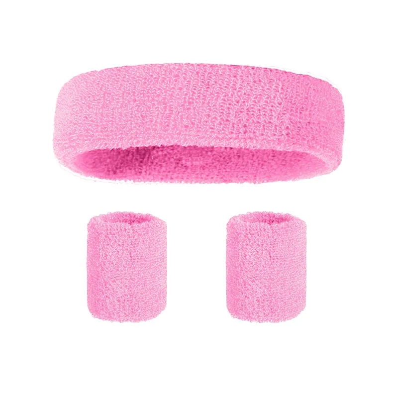 Sweat Absorbing Headband Wristband Set 2