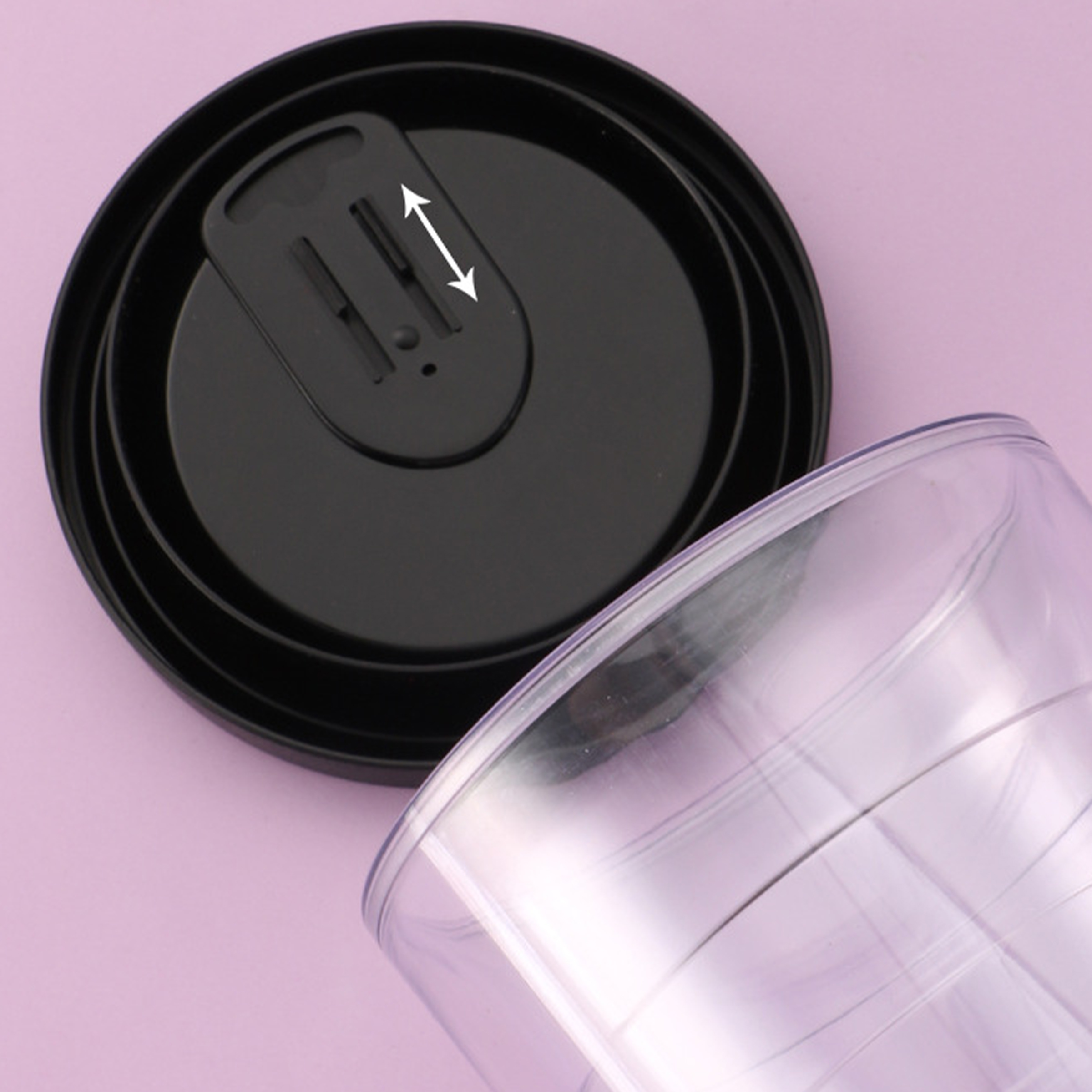 Plastic Double Layer Transparent Threaded Inner Plastic Cup 8