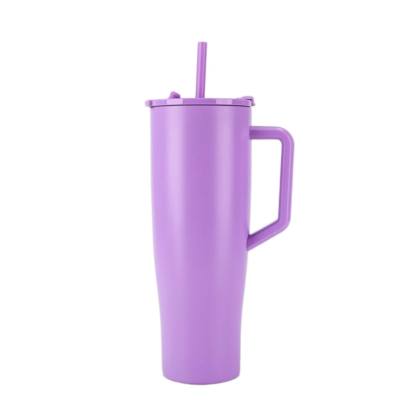 40 oz Leakproof Stainless Steel Insulated Tumbler W/ Lid & Straw 6