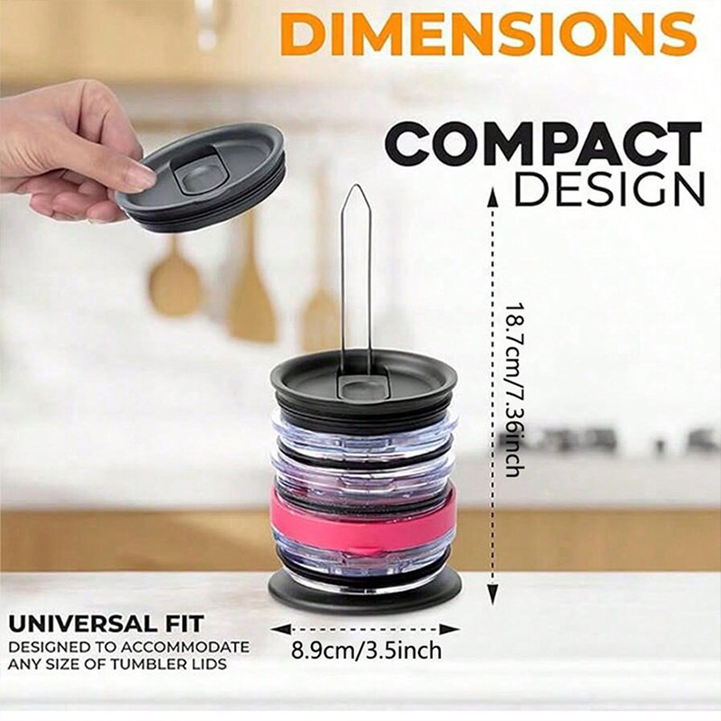 Plastic Vertical Cup Lid Storage Rack 2