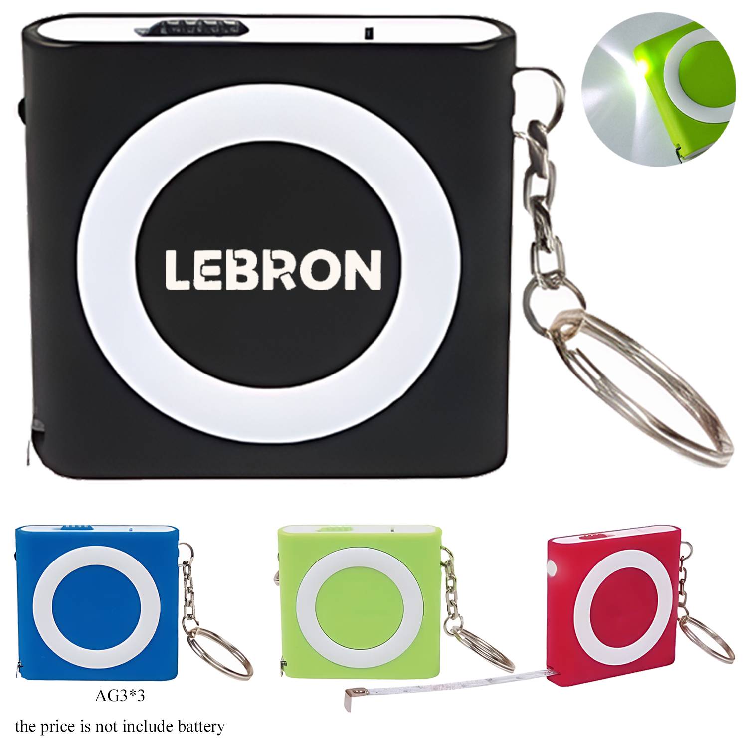 Multi Function Tape Measure Keychain w/ LED Light 8