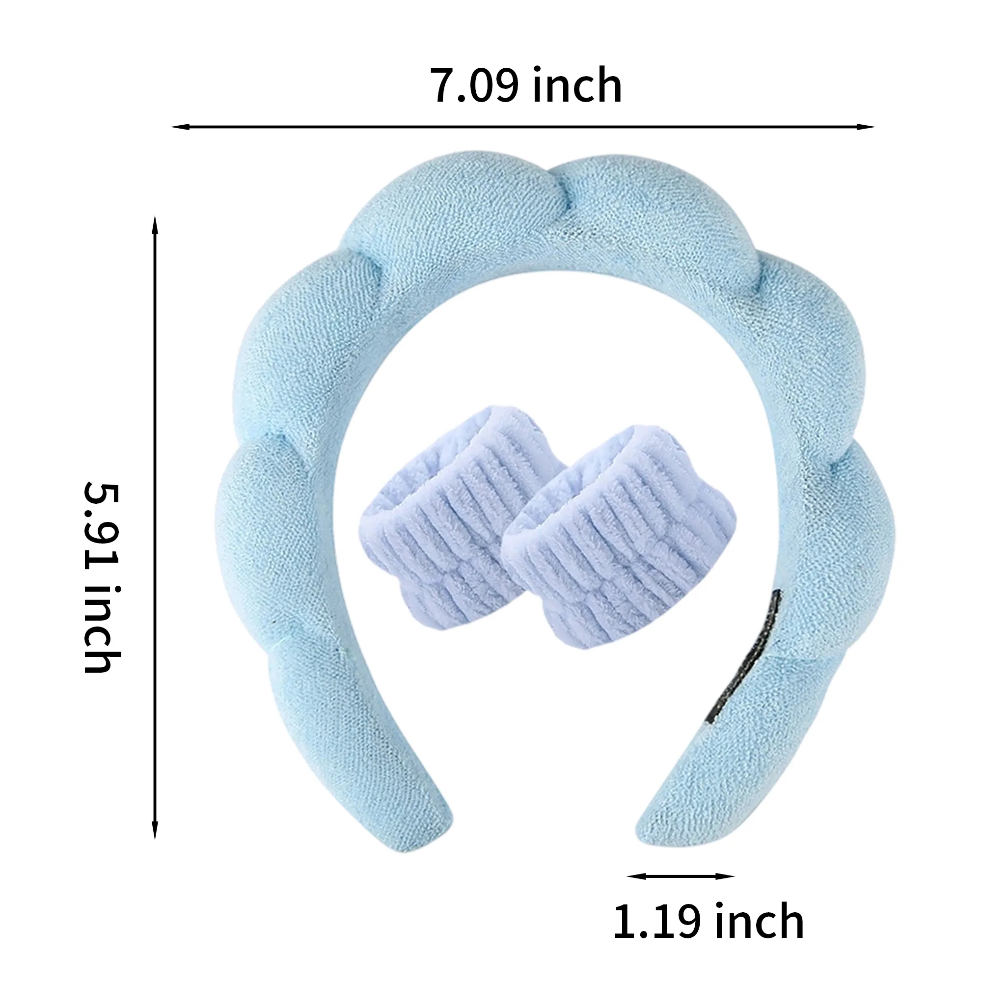 Terry Cloth Spa Headband Set 6