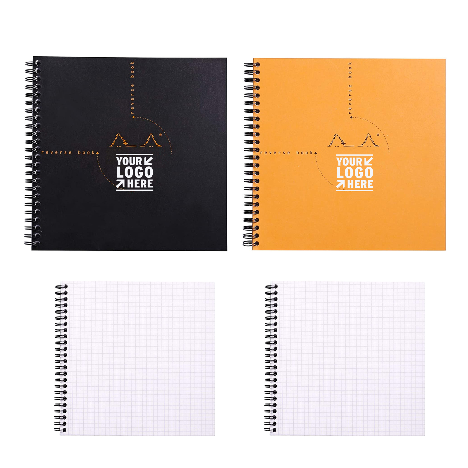 8.25" x 8.25" 160 Pages  Graph Reverse Standard Notebook