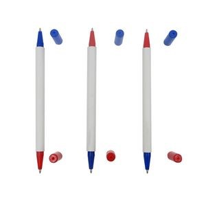 Black Red Dual Tip Silver Pen 9