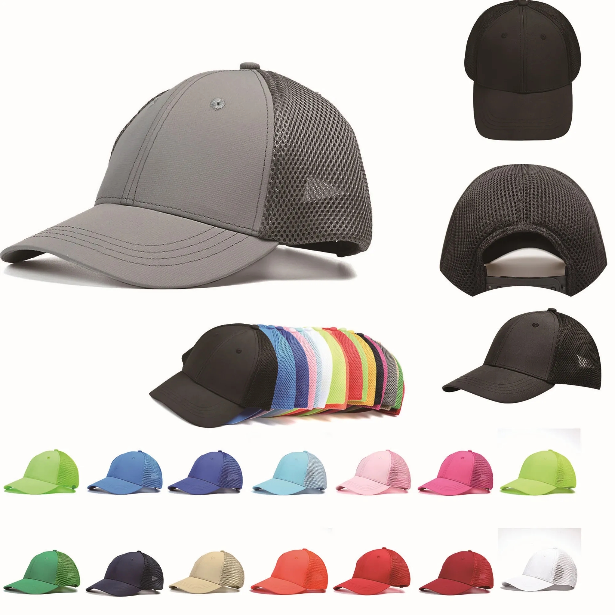 6 Panel Soft Mesh Back Hat