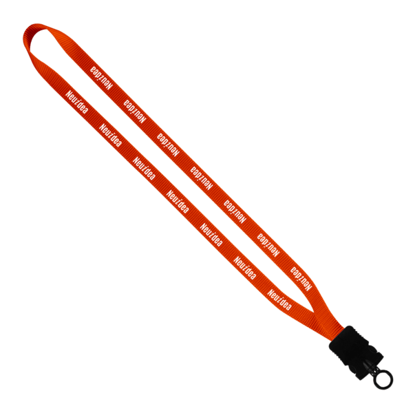 1/2" Smooth Nylon Lanyard with Snap-Buckle Release & O-Ring
