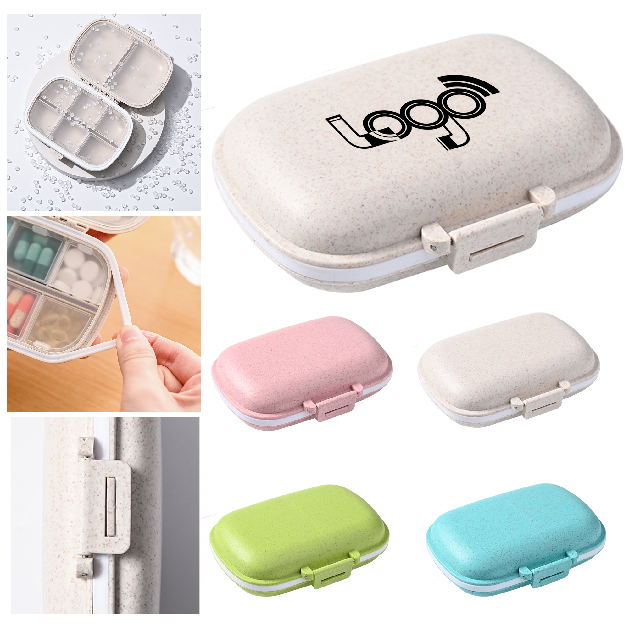Durable Travel Pill Box with Compartments 8