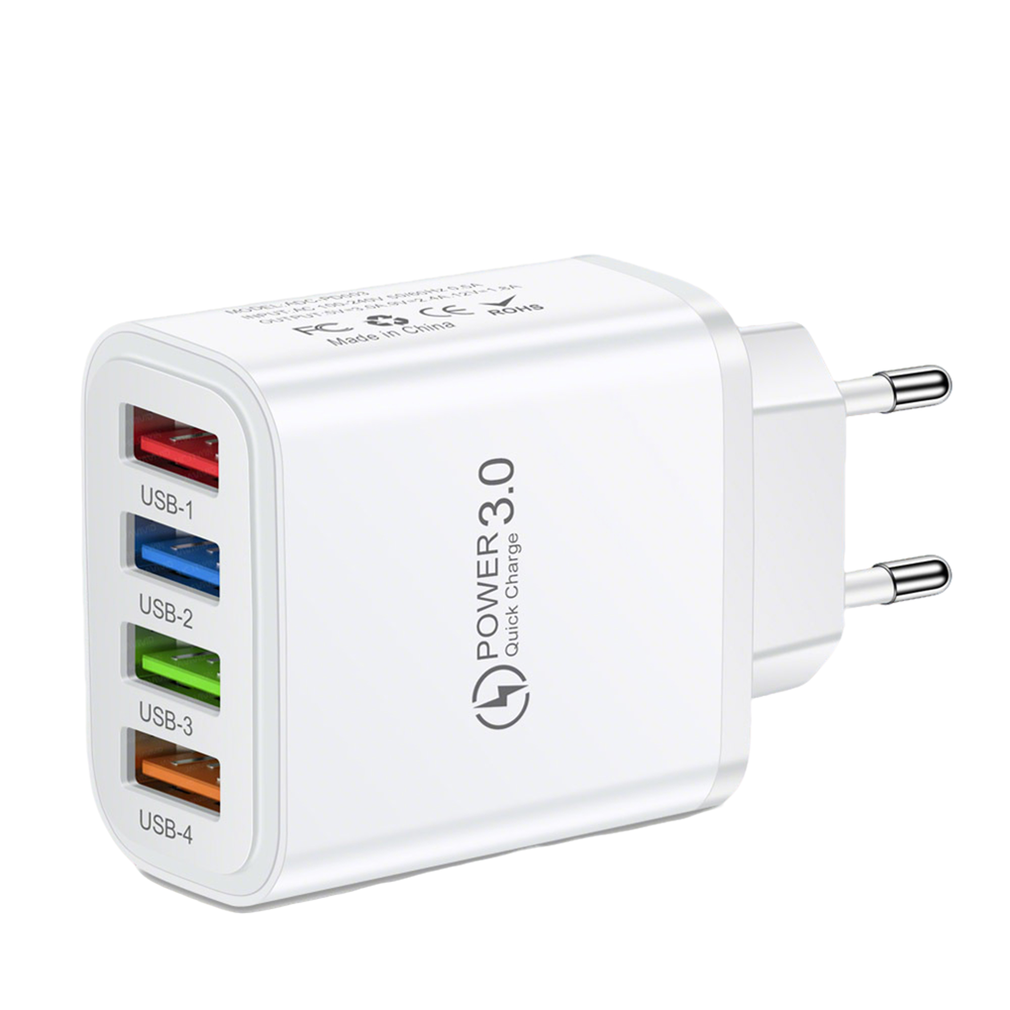 Universal USB Charging Block 4 Port 2.56" x 1.77" x 1.1" 2