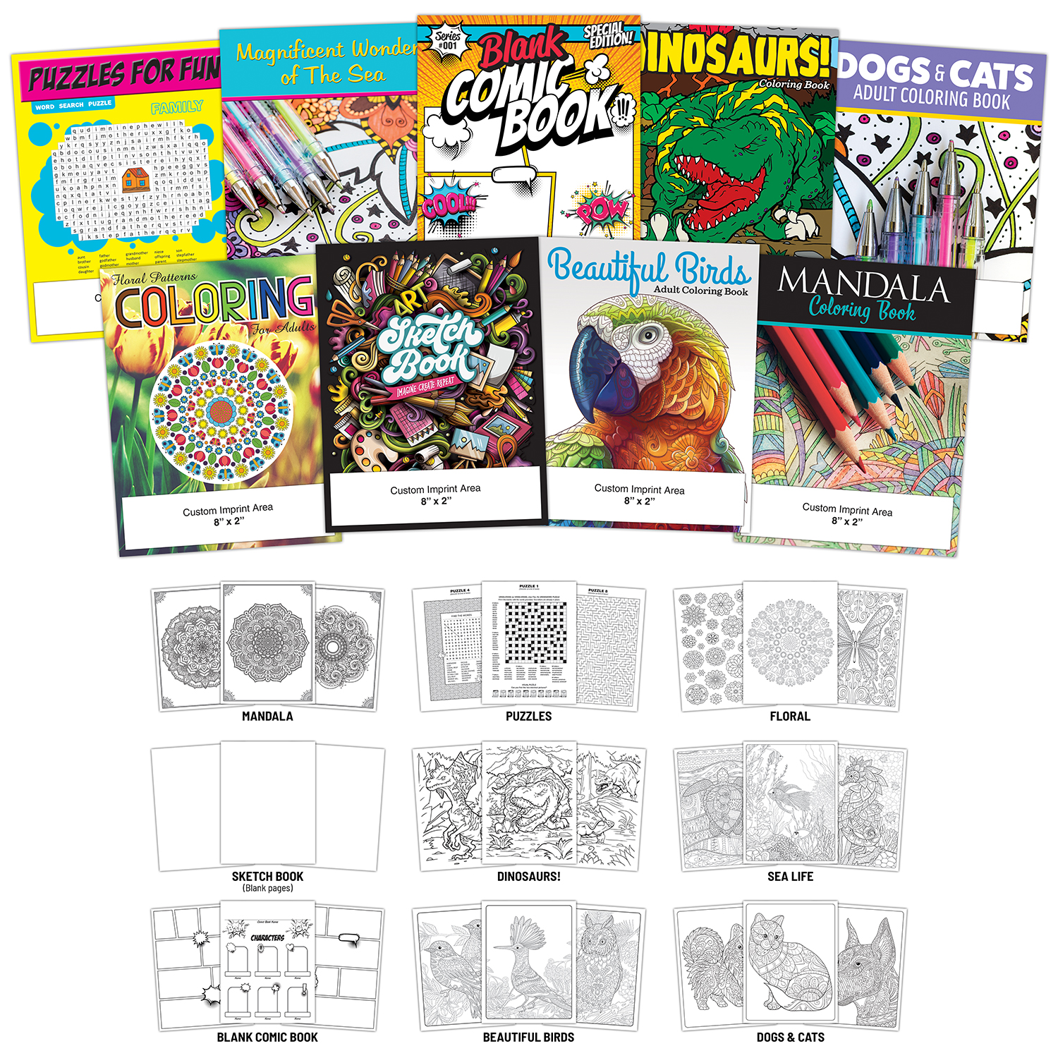 Activity/Coloring Book - 8.5x11 - (12 Pages) 2