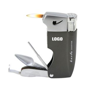 Flame Lighter With Pipe Smoking Kits Complete Tobacco Accessory Set 24