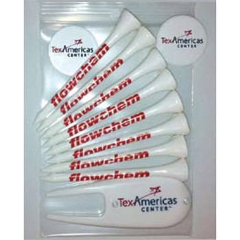 Pro Elite Gold Standard Poly Bag Pack w/ 8 Tees, 2 Markers & 1 Divot Fixer 1