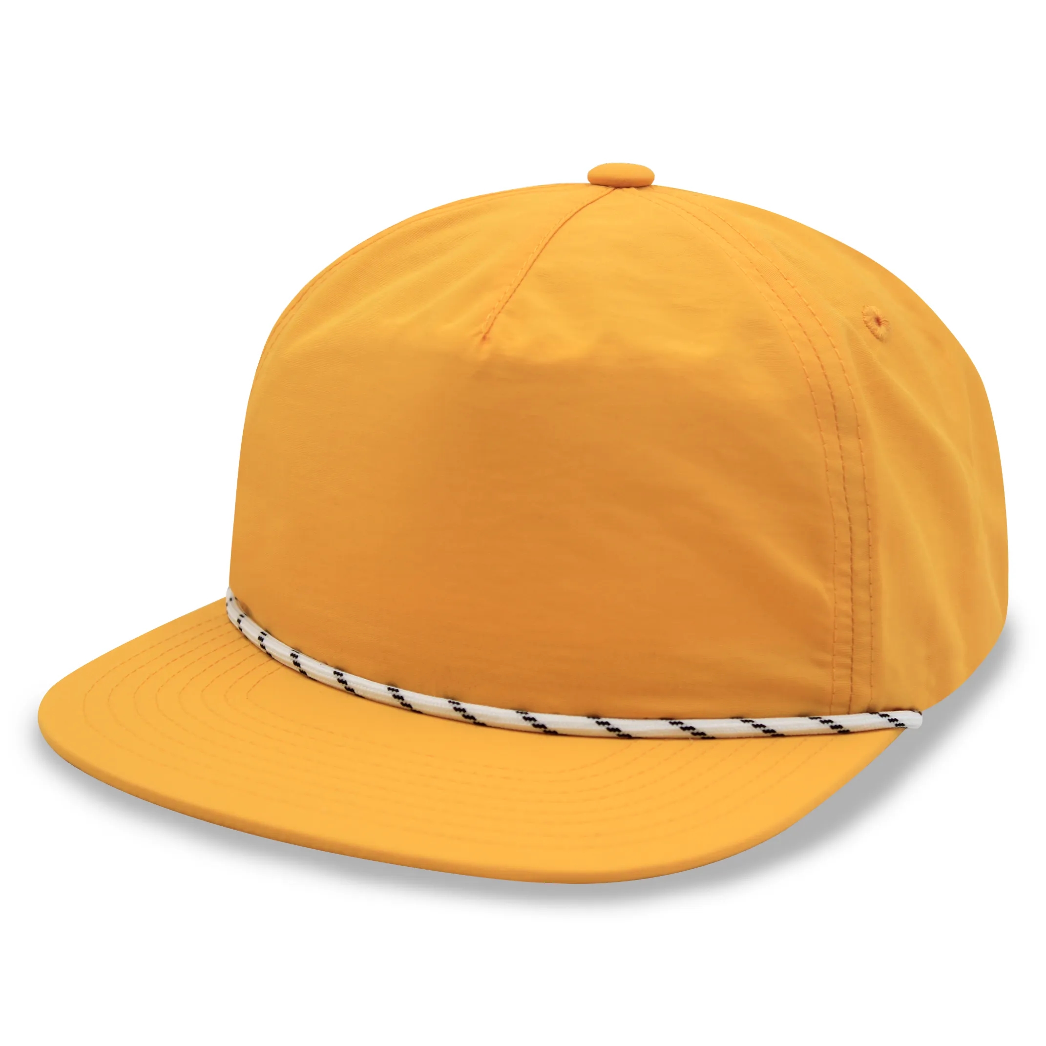 Waterproof nylon 5 panel unstructured snapback rope hat