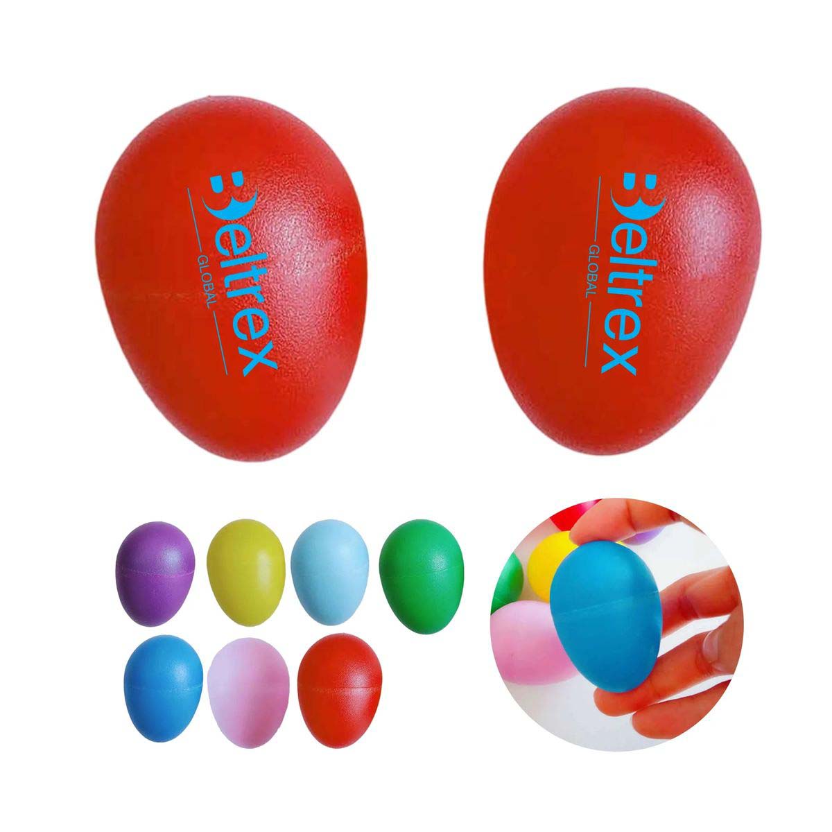 Plastic Egg Shaker Rhythm Instrument Durable 8