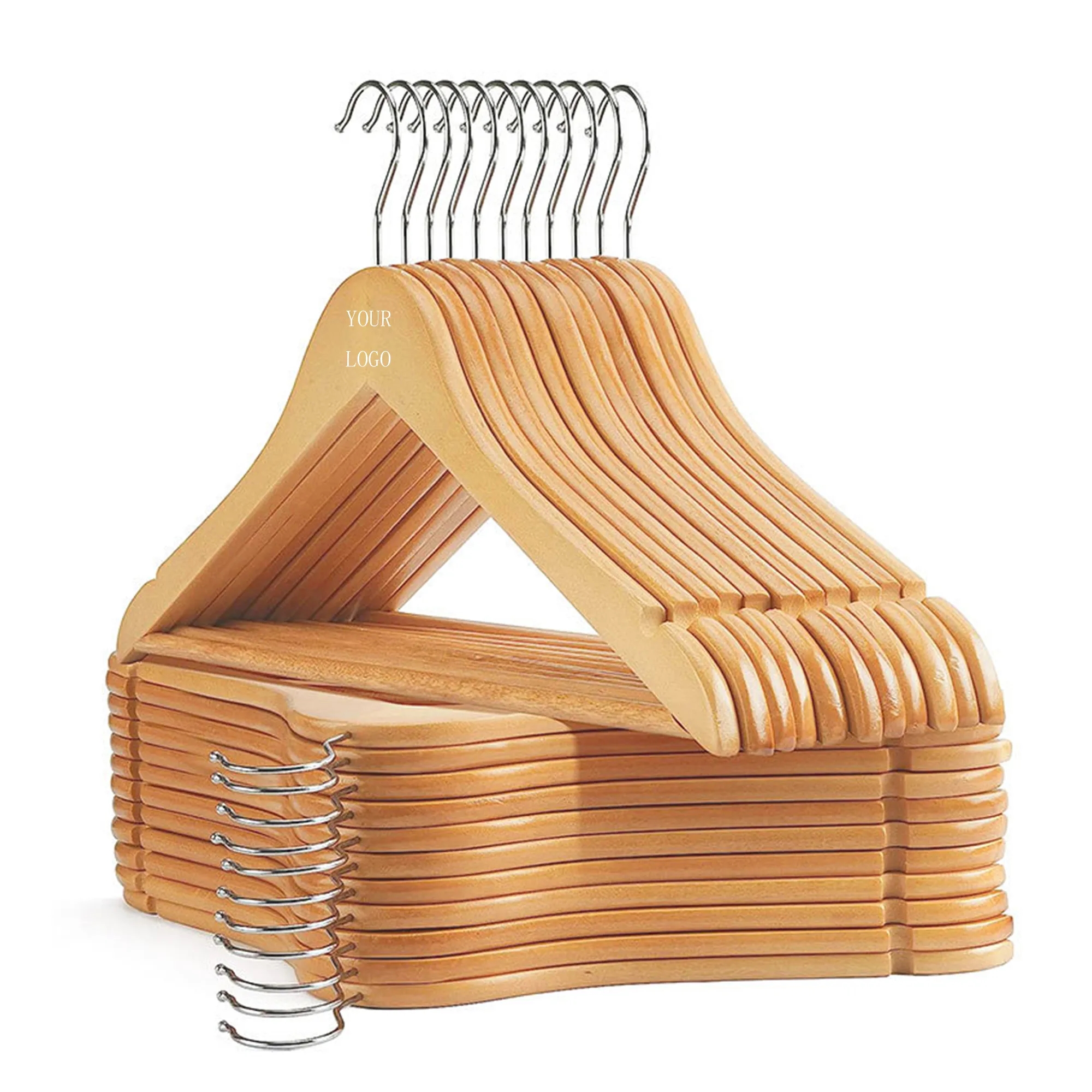 Non-slip Non-trace Light Luxury Wooden Hanger 2