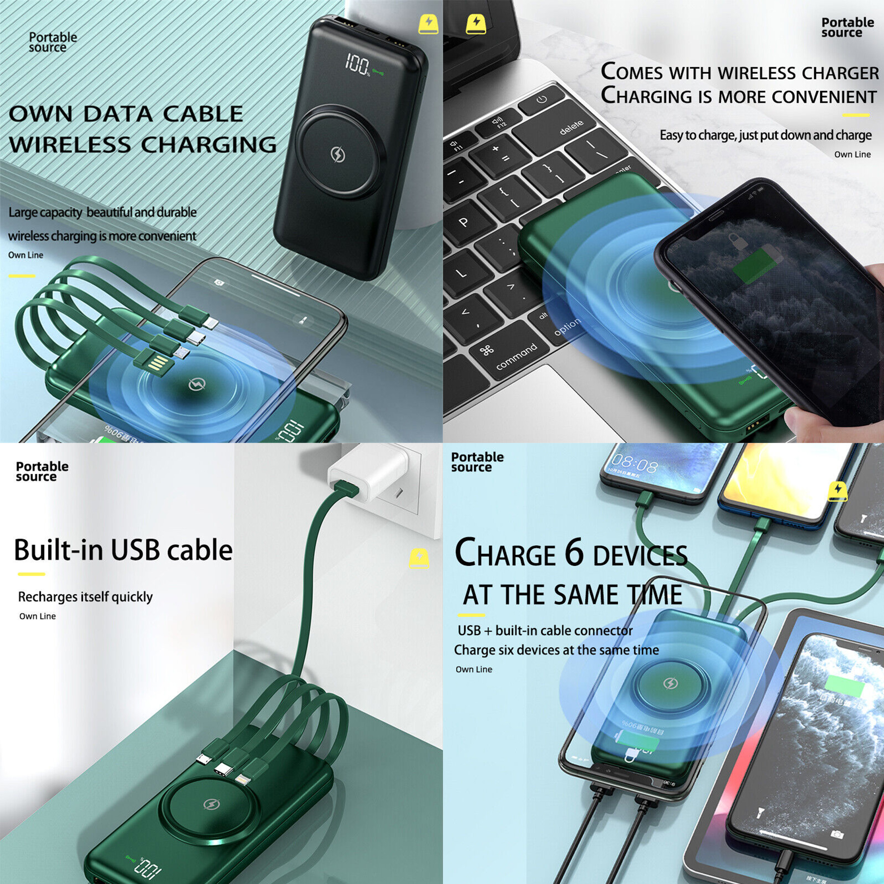 20000 mah Wireless Charger Power Bank 1