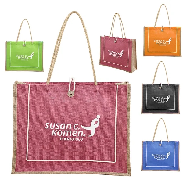 Bliss Jute Tote Bag -18x14x5.5 2