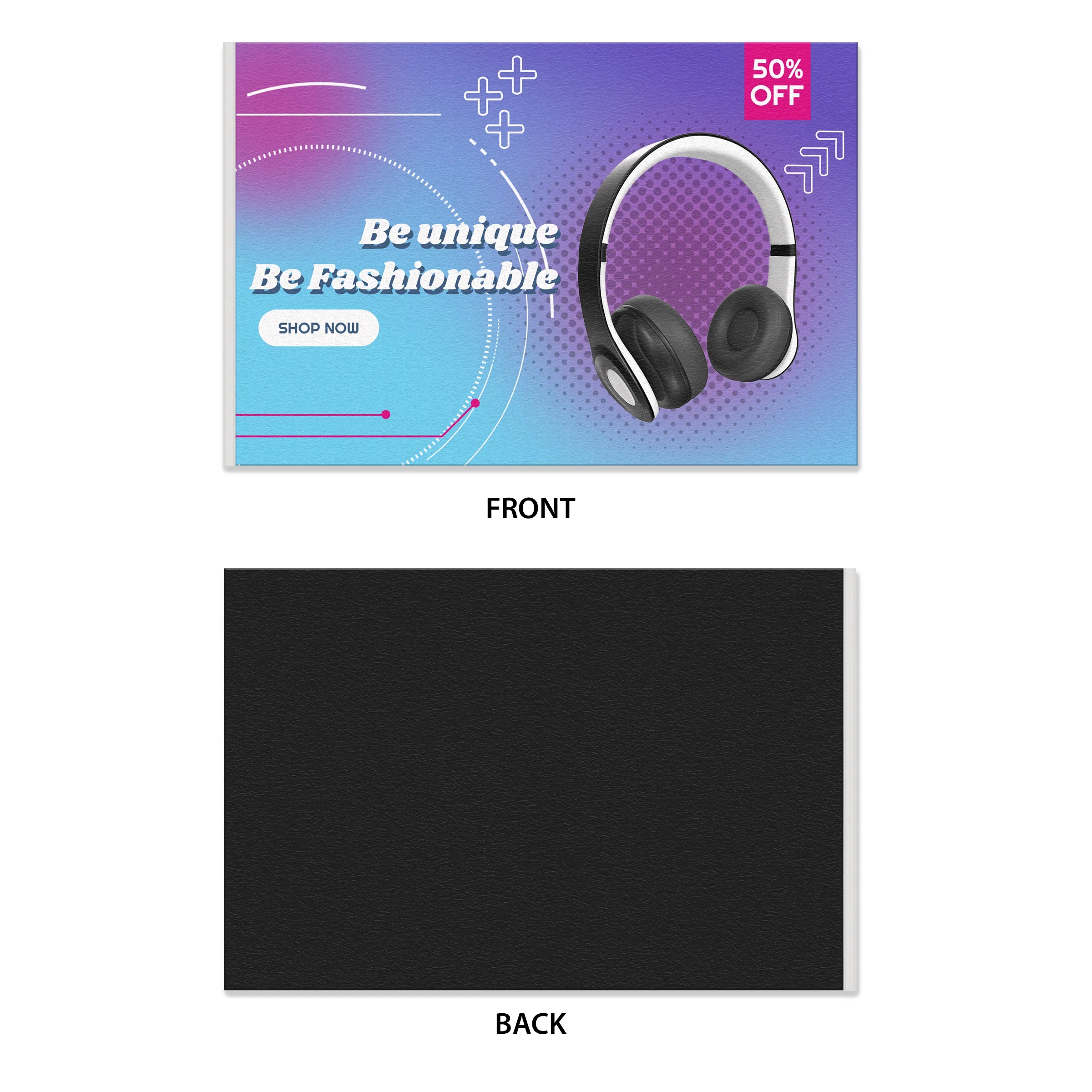 30"x48" Custom Full Color Printed Felt Banner - Solid Back 5