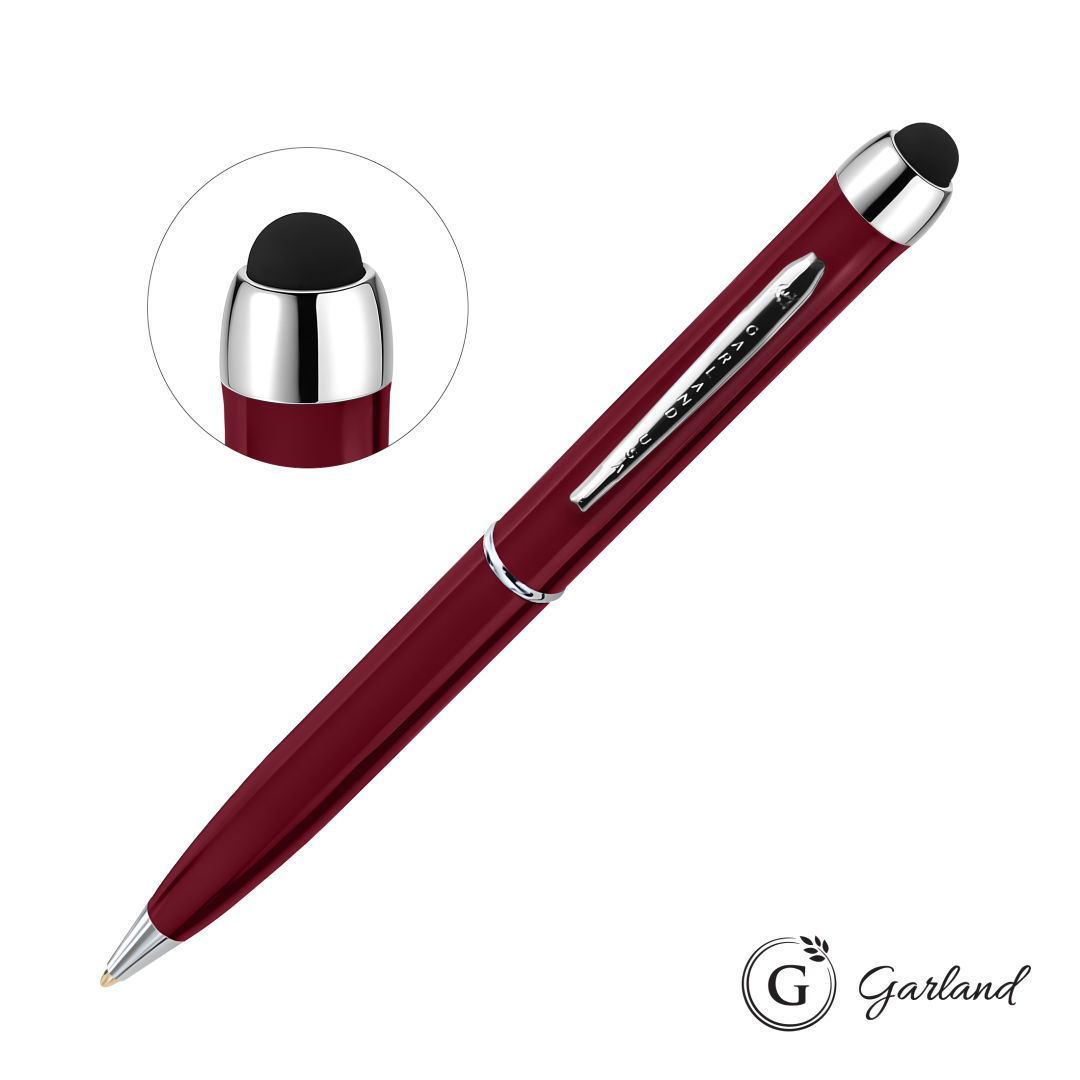 Garland® Stylus High Gloss Ballpoint Twist Pen - Chrome 2
