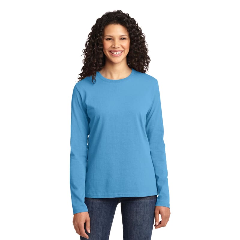 Port & Company Women's Long Sleeve Core Cotton Tee. 13