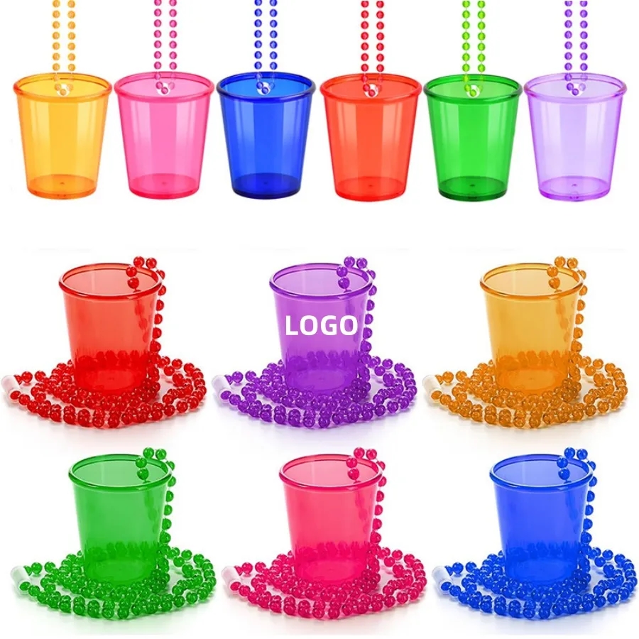 Plastic Bead Chain Shot Glass 1