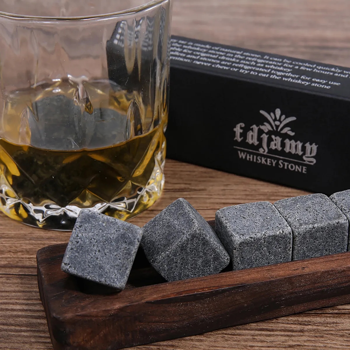 Granite Chilling Whiskey Cube Rocks Set 4