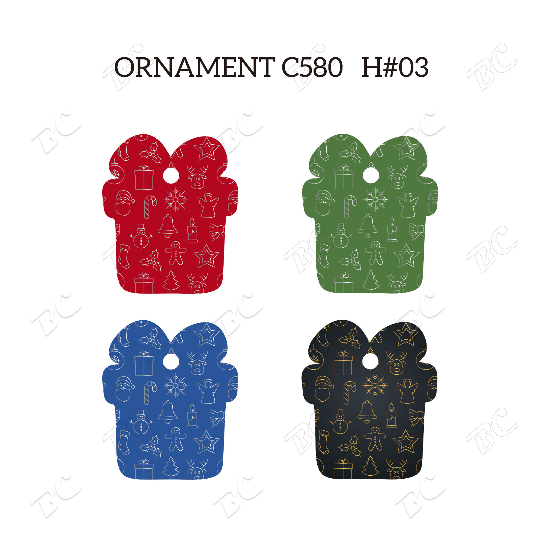 Free Shipping Full Color Christmas Ornament - Gifts 3