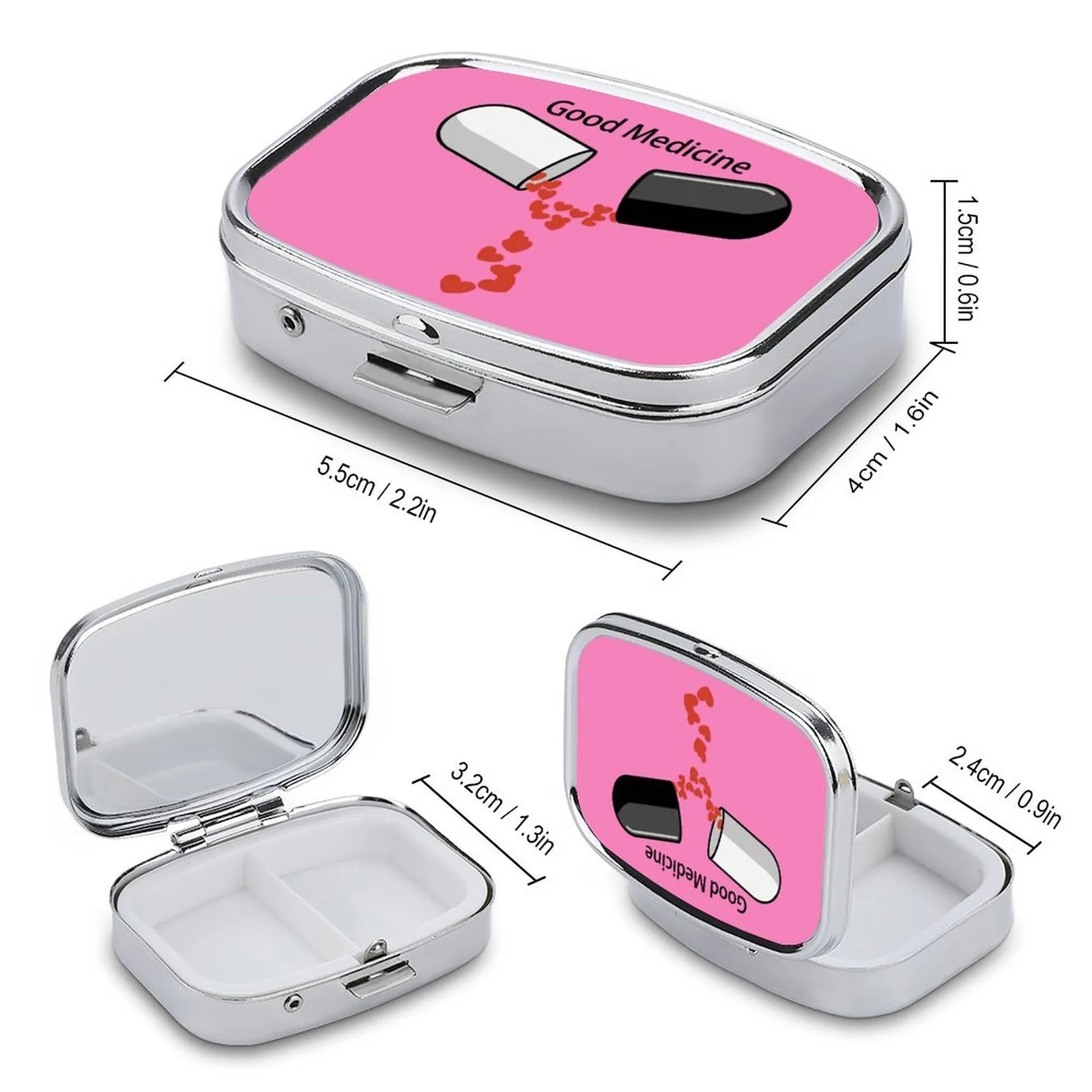 Custom Metal Pill Organizer with Logo - Durable Travel Pill Case for Business Gifts 4