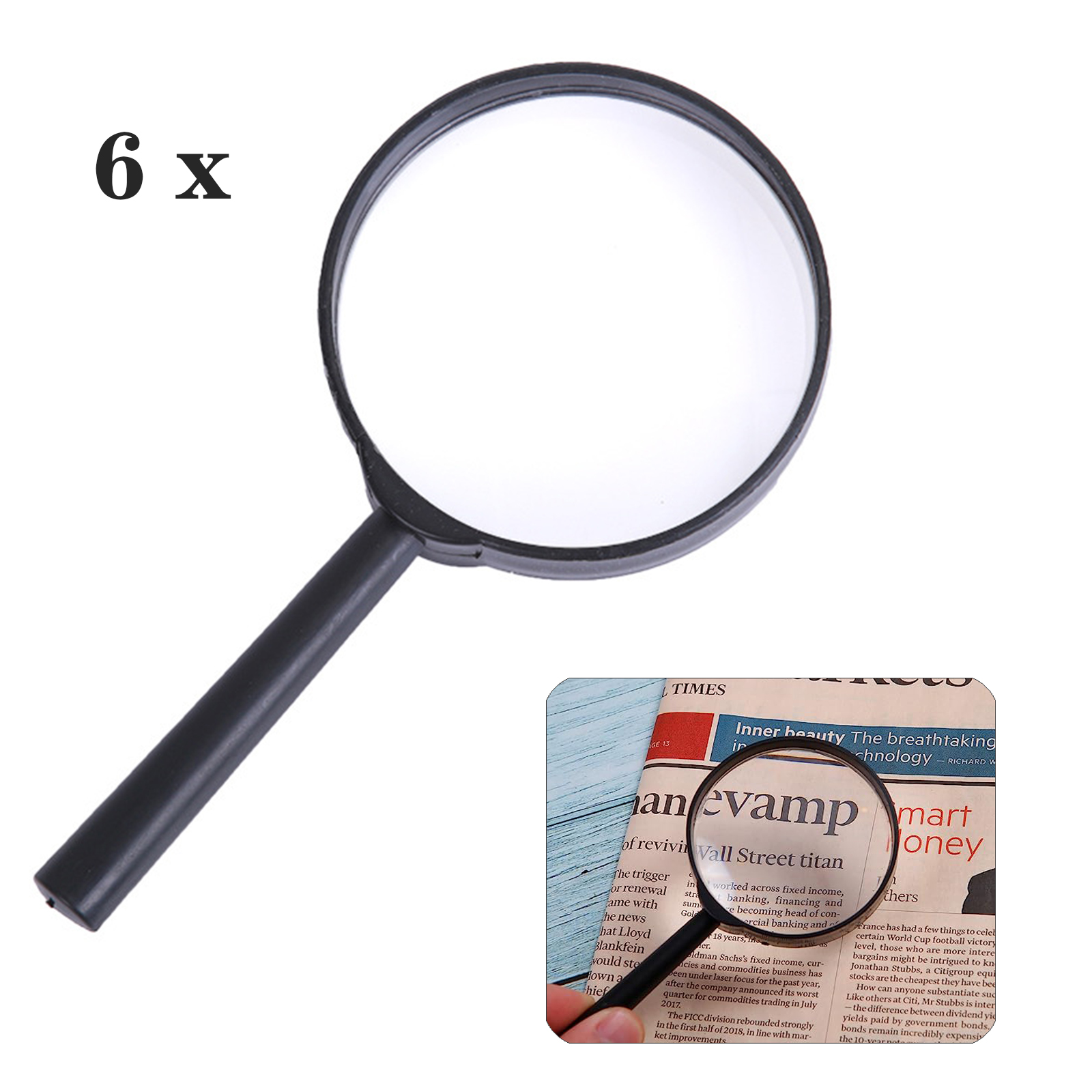 Handheld Magnifier Plastic Magnifying Glass