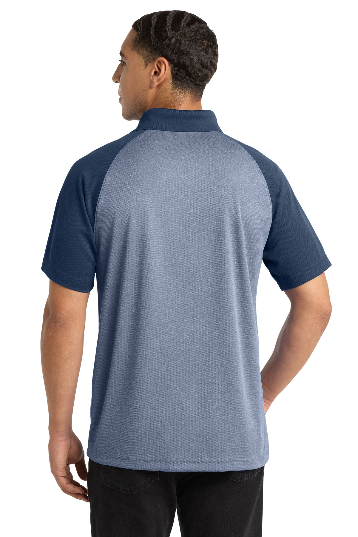 Sport-Tek PosiCharge RacerMesh Raglan Heather Block Polo. ST641 16