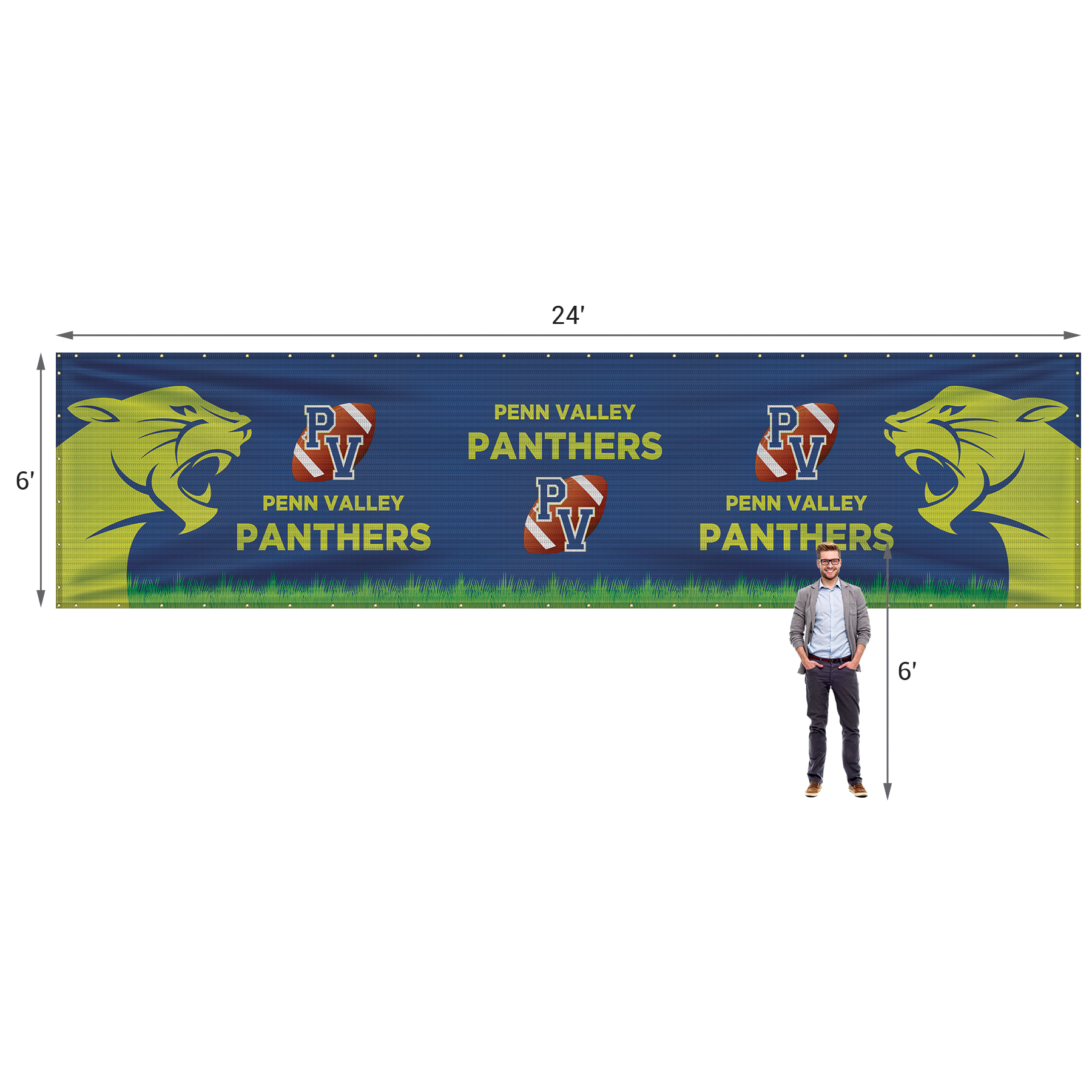 6' x 24' Premium Polyester Mesh Banner 8