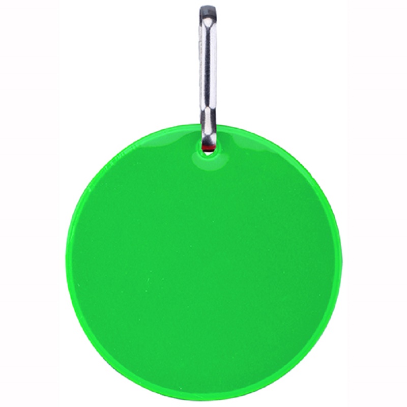 Round Shaped Safety Reflector Zipper Pull w/ Metal Clasp 2