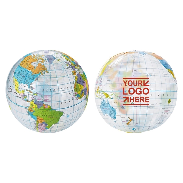 Transparent Globe beach ball 1