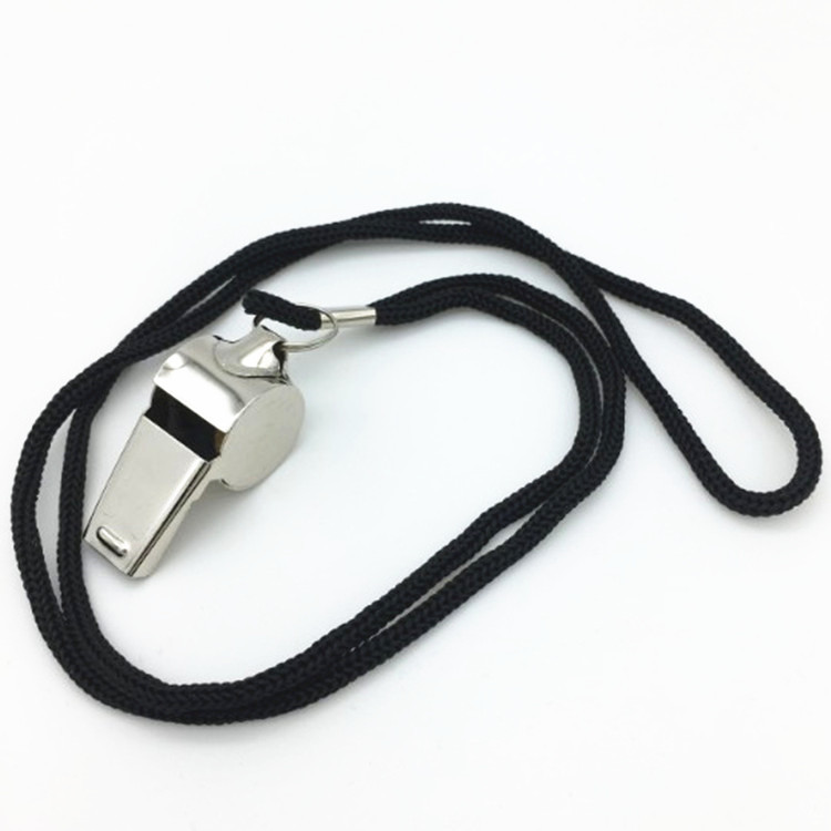 Stainless Steel Sports Whistle with Lanyard 2
