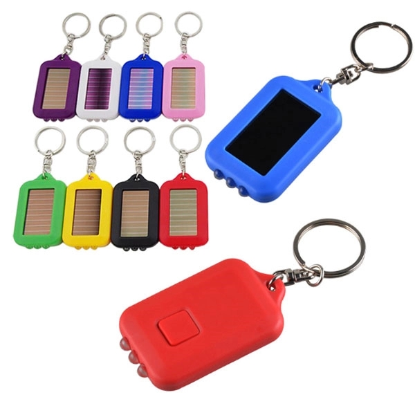 Solar Power Rechargeable Mini 3 LED Keychain 6