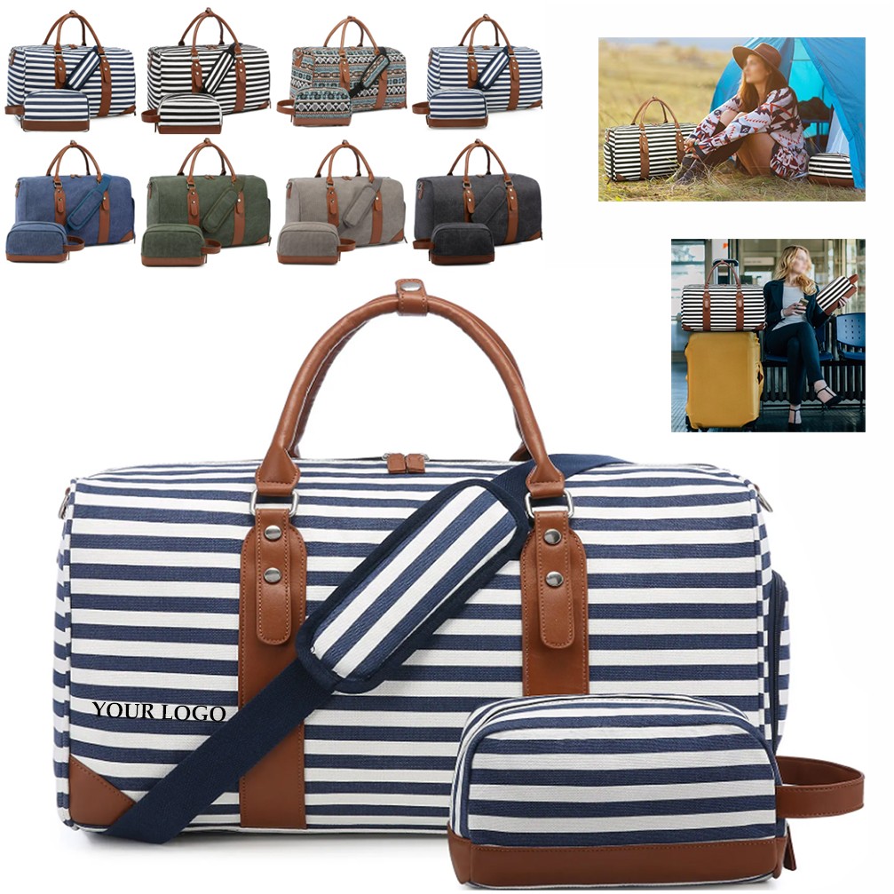 Canvas Weekender Bag With Toiletry 7
