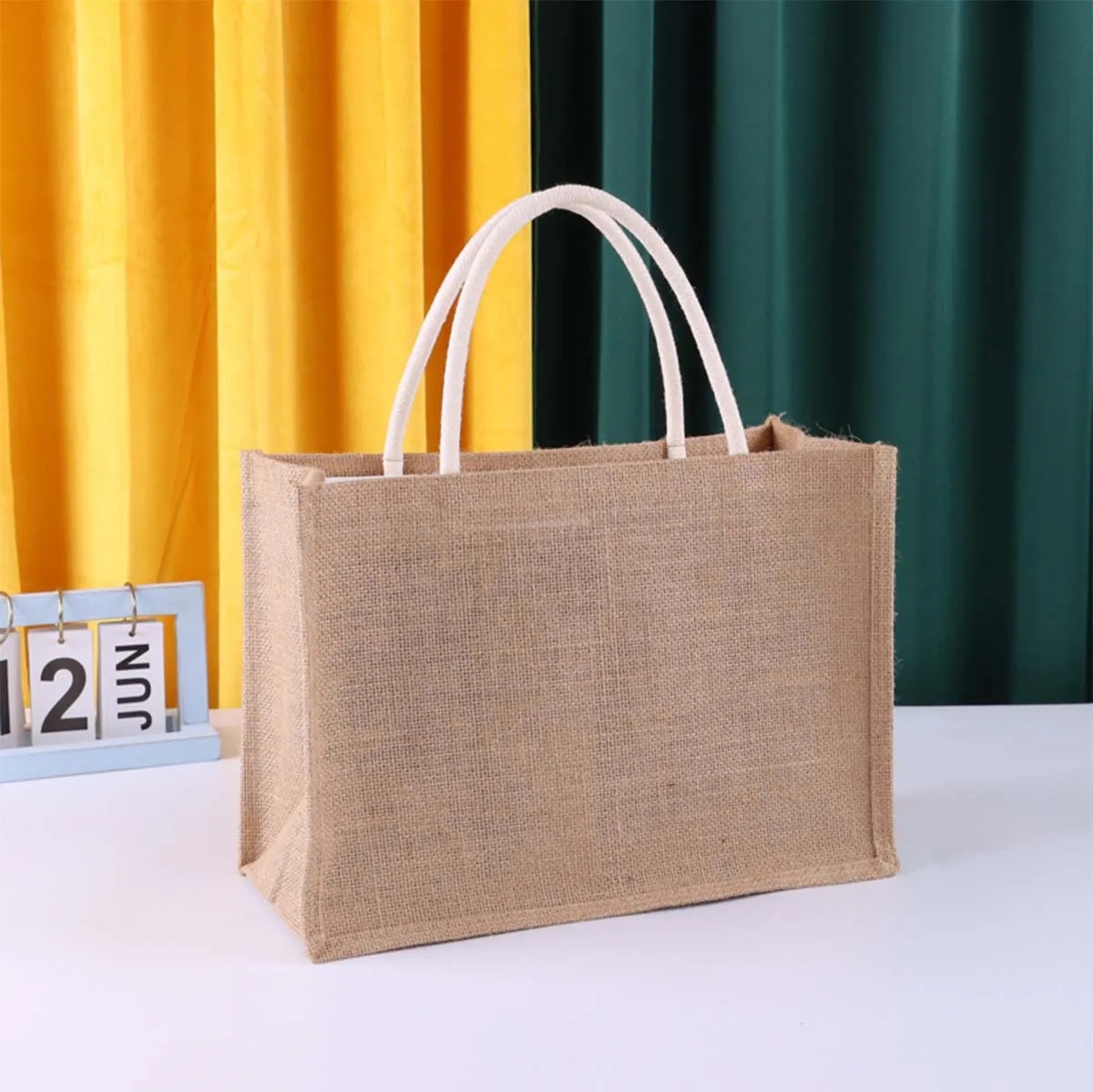 Customizable Size Travel Jute Tote Bags 6
