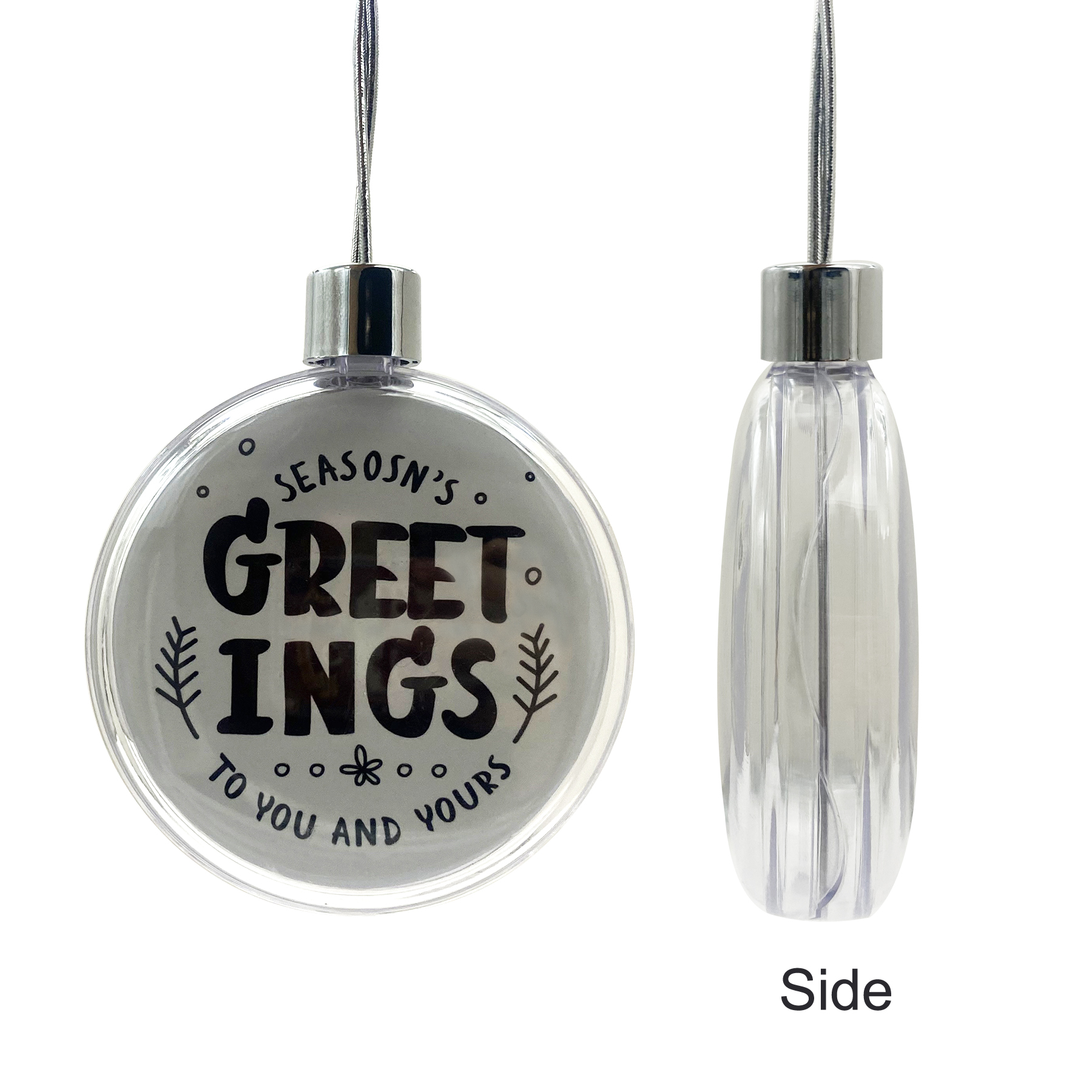 Free Shipping 3" Clear Round Full Color Aluminum Sheet Ornament 6