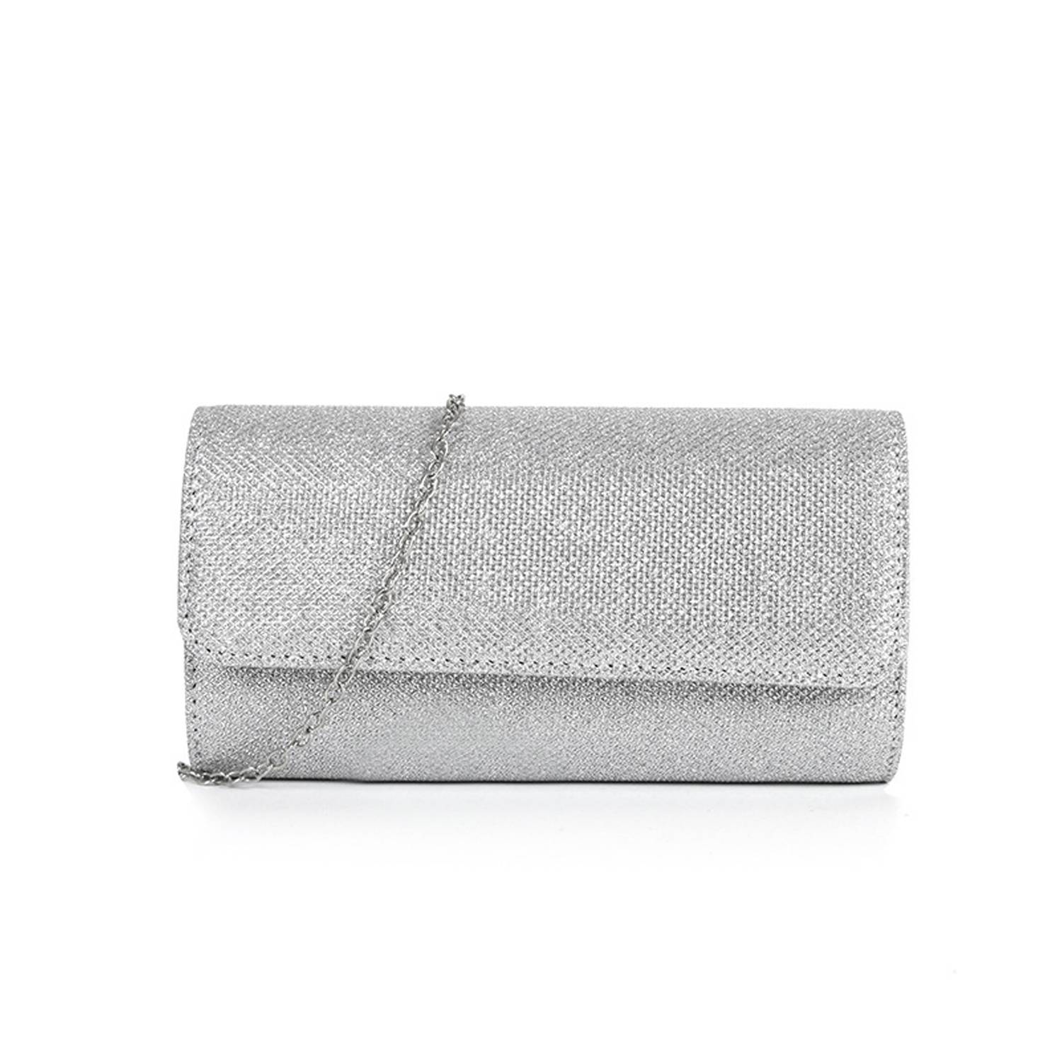 Women's Glitter Clutch Purse with Chain for Wedding & Party 6