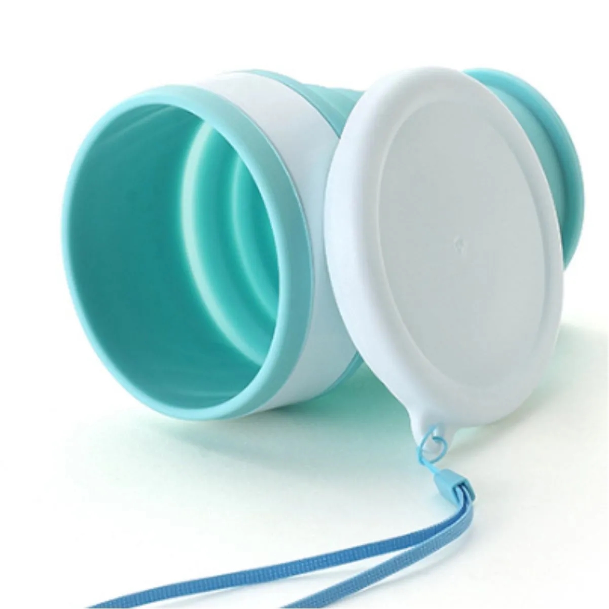 350ml Collapsible Silicone Travel Cup With Lid 6