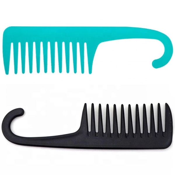 Plastic Wide Tooth Hair Comb with Hook 5