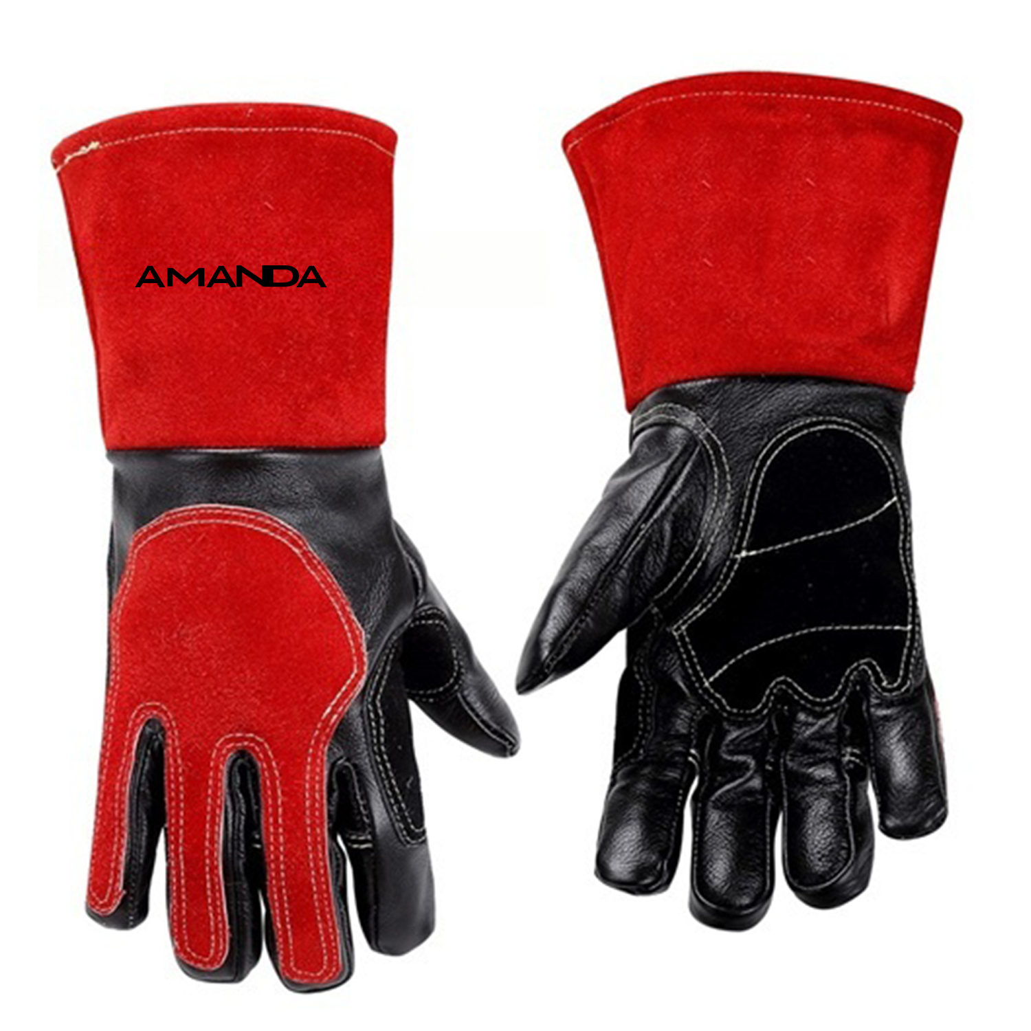 Anti-Impact Leather Welding Mechanic Cut Resistant Gloves 4