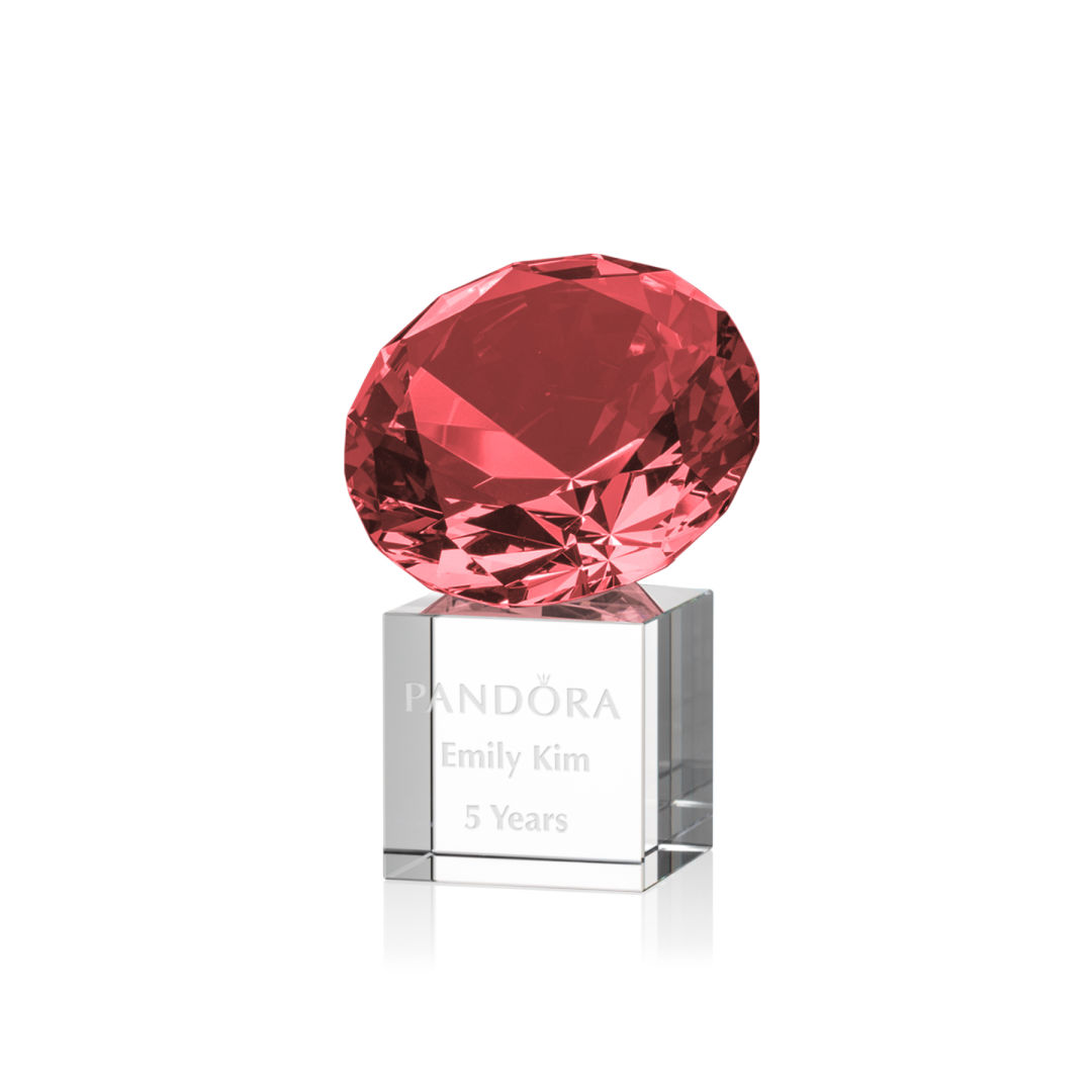 Gemstone Award on Cube - Ruby 20