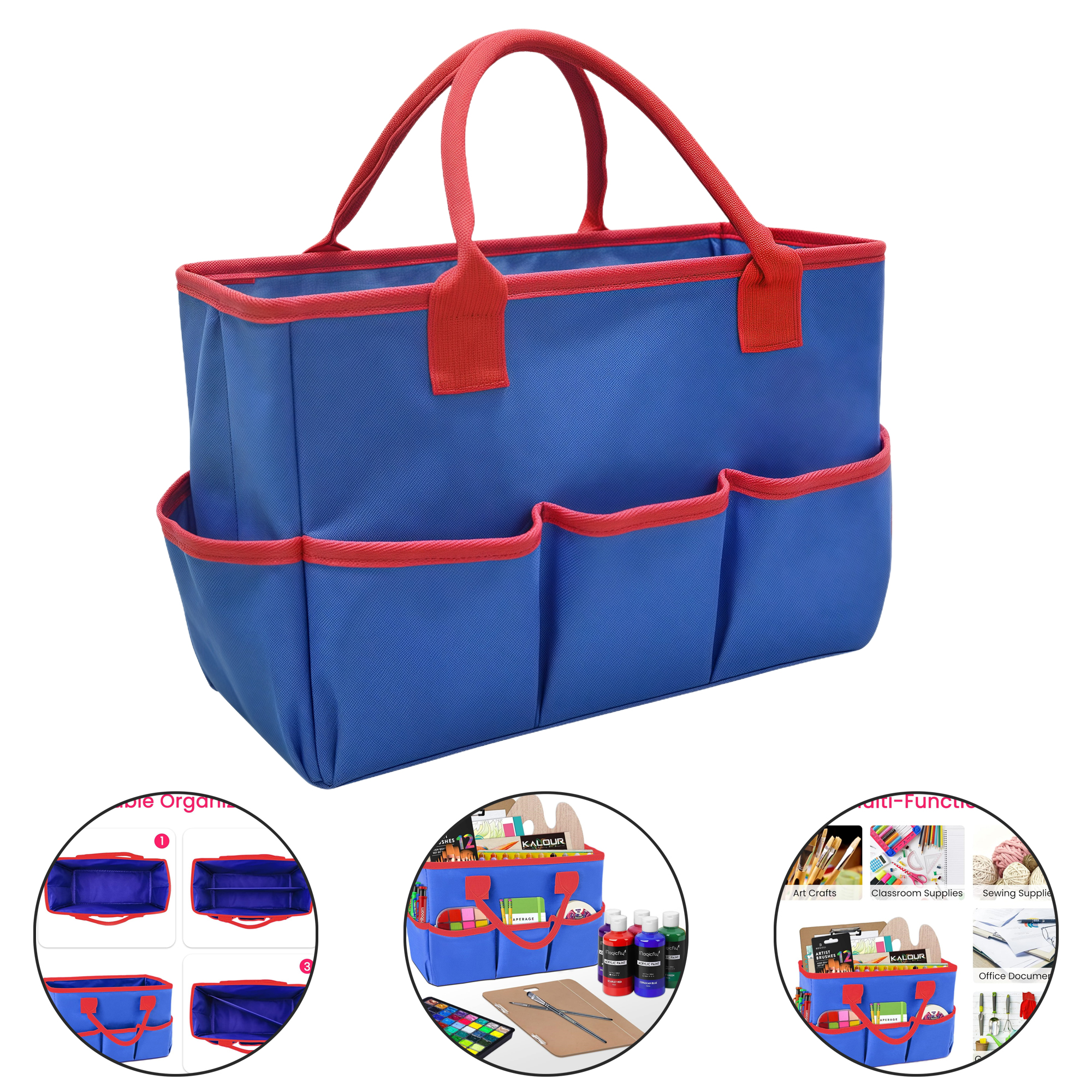 Heavy Duty Garden Tool Tote Bag with Multiple Pockets 2