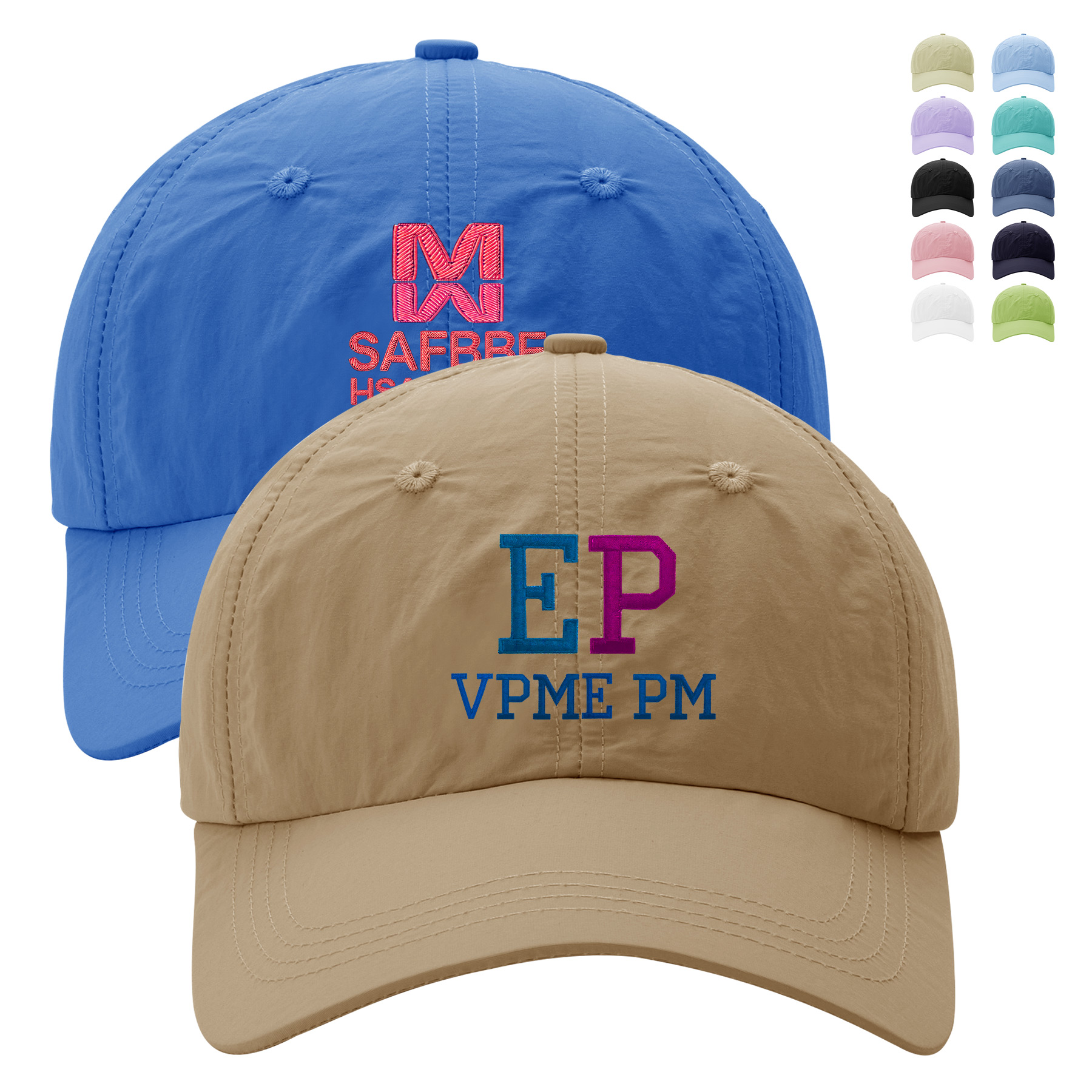 Six-Panel Polyester Quick-Drying Embroidery Baseball Caps With Metal Closure 5