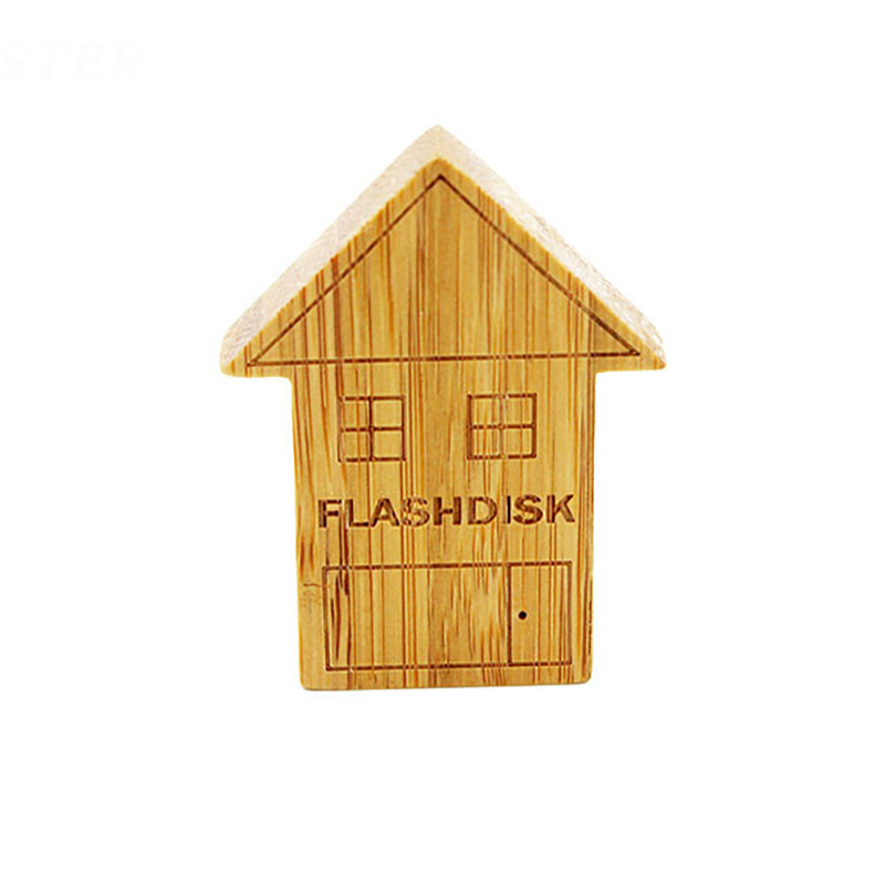 Wooden Mini House USB Flash Disk 3