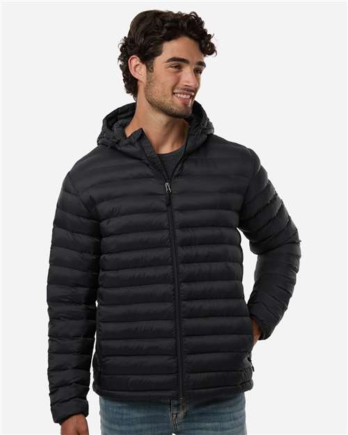 Men's Lightweight Poly-filled Hooded Puffer Jacket - 26715 24