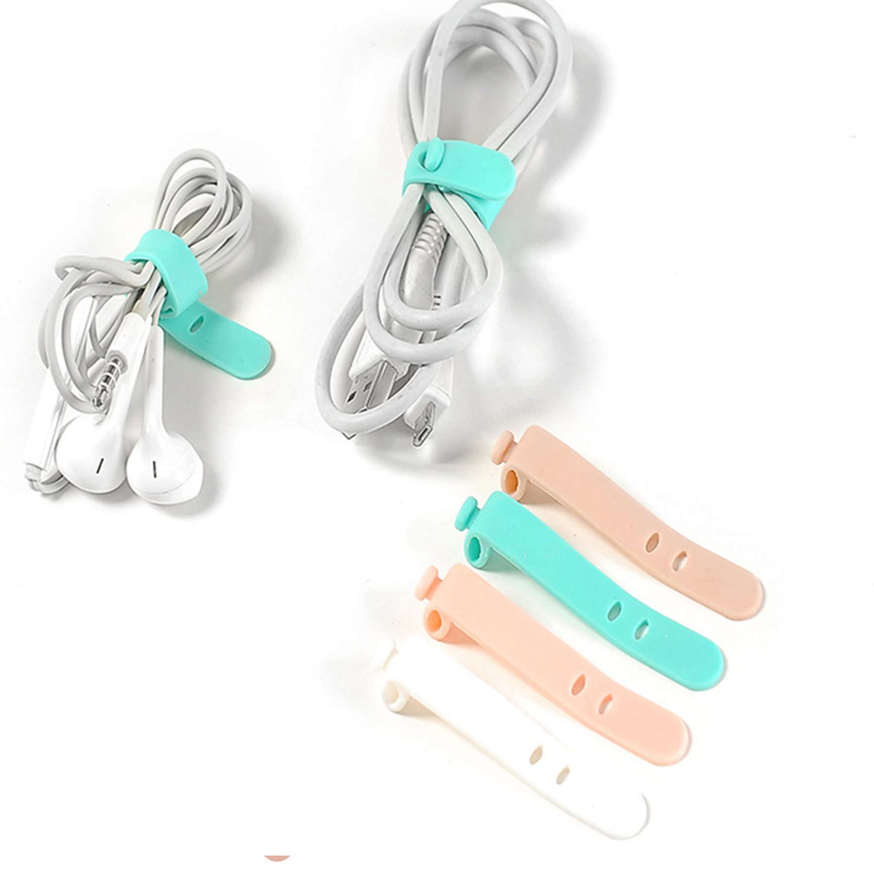 Reusable Cable Straps Clip Organizer