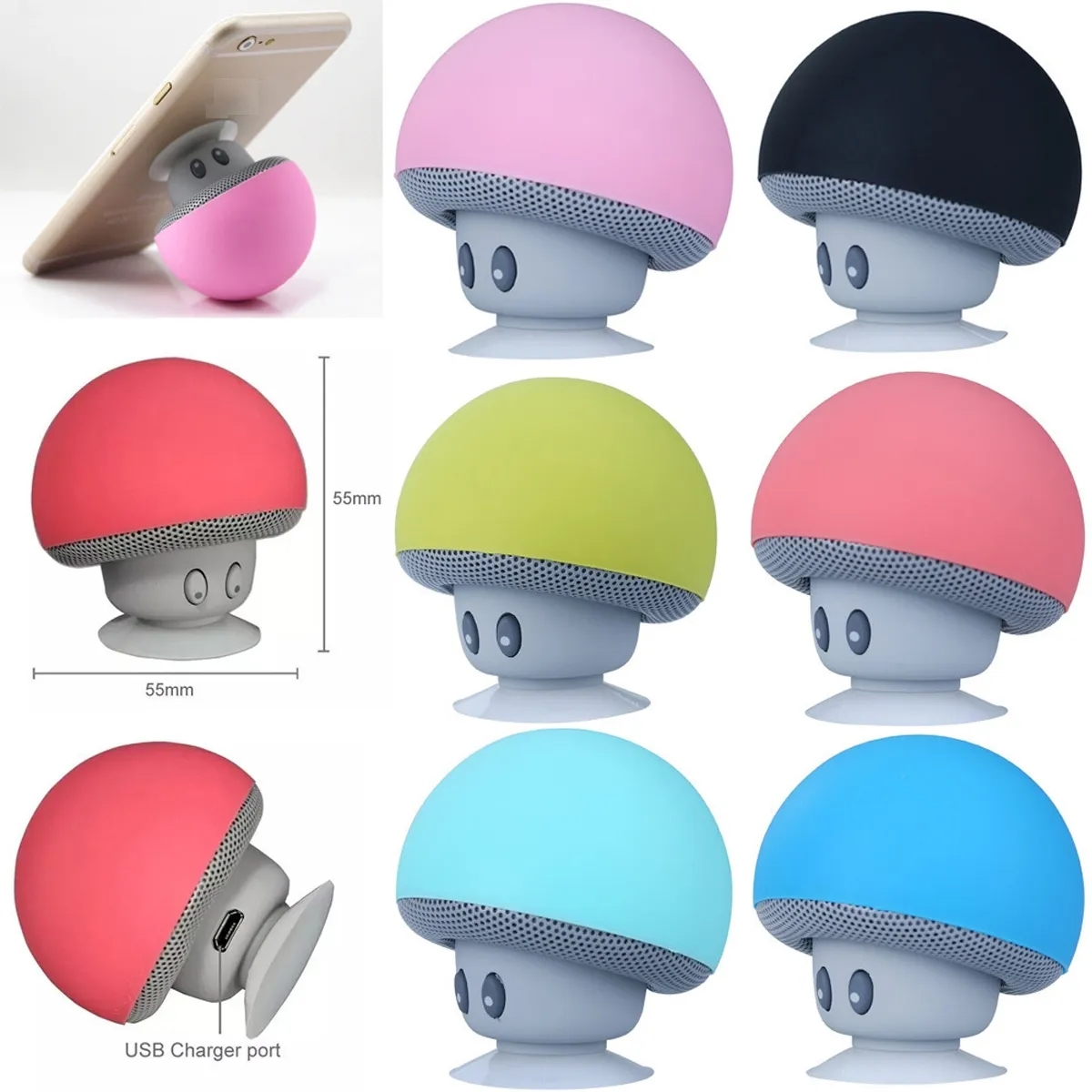 Portable Mini Shroom BT Speaker Mobile Phone Holder 6